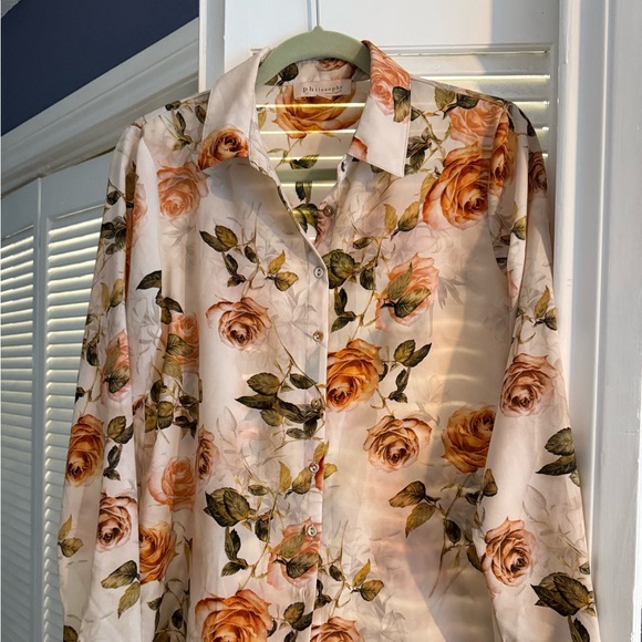 Philosophy Floral Blouse Small - Picture 2 of 6